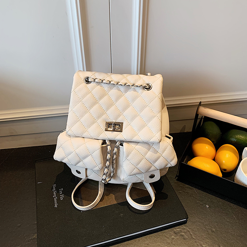 Diamond-Pattern Chain Mini Backpack for Women - Trendy 2025 Chanel-Style Versatile High-End Small Bag Diamond-Pattern Chain Mini Backpack for Women - Trendy 2025 Chanel-Style Versatile High-End Small Bag