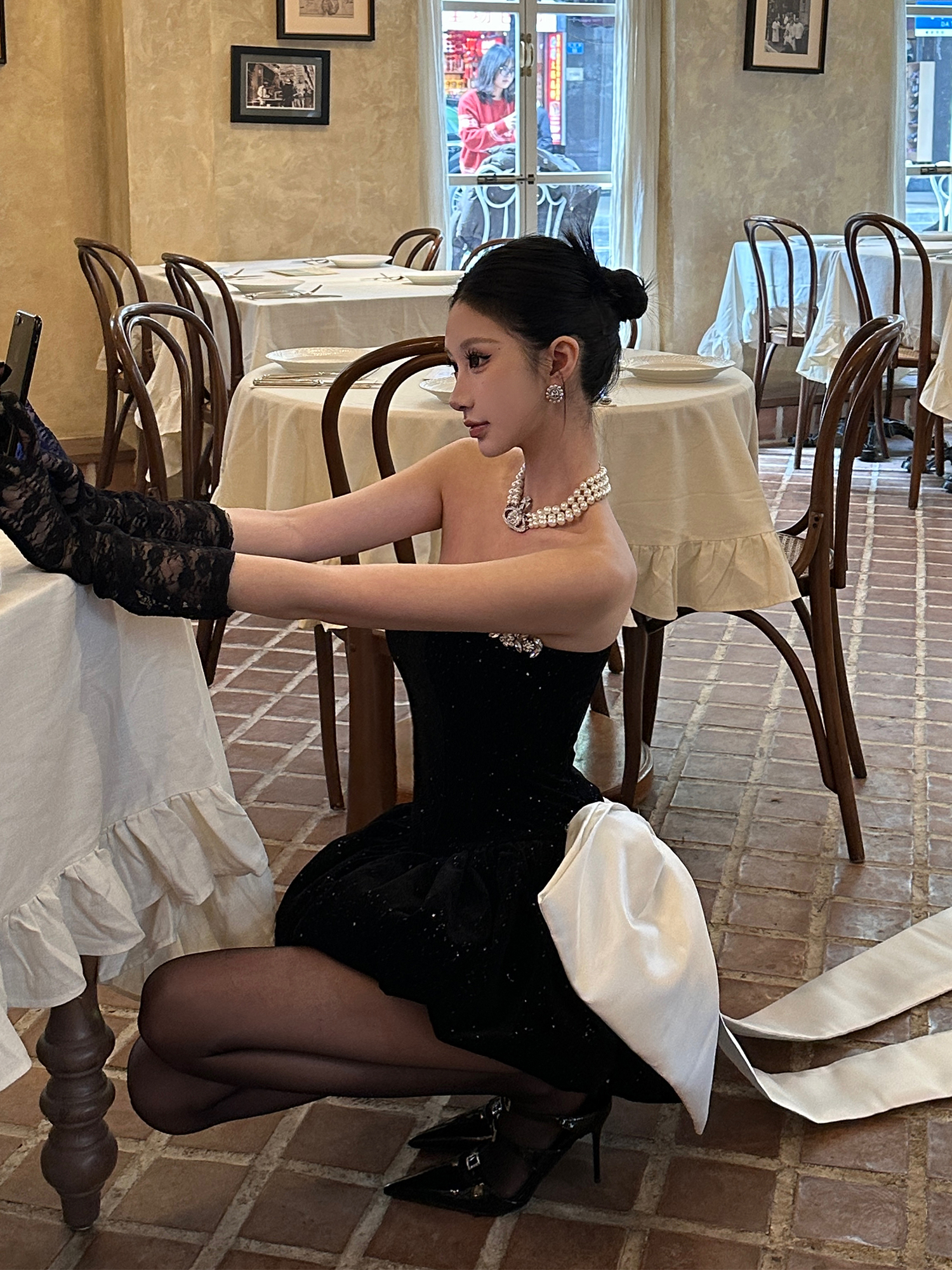 Disney Princess Big Bow Rhinestone Strapless Dress - 2024 Spring/Summer Collection, Y2K Inspired, Perfect for Special Occasions Disney Princess Big Bow Rhinestone Strapless Dress - 2024 Spring/Summer Collection, Y2K Inspired, Perfect for Special Occasions