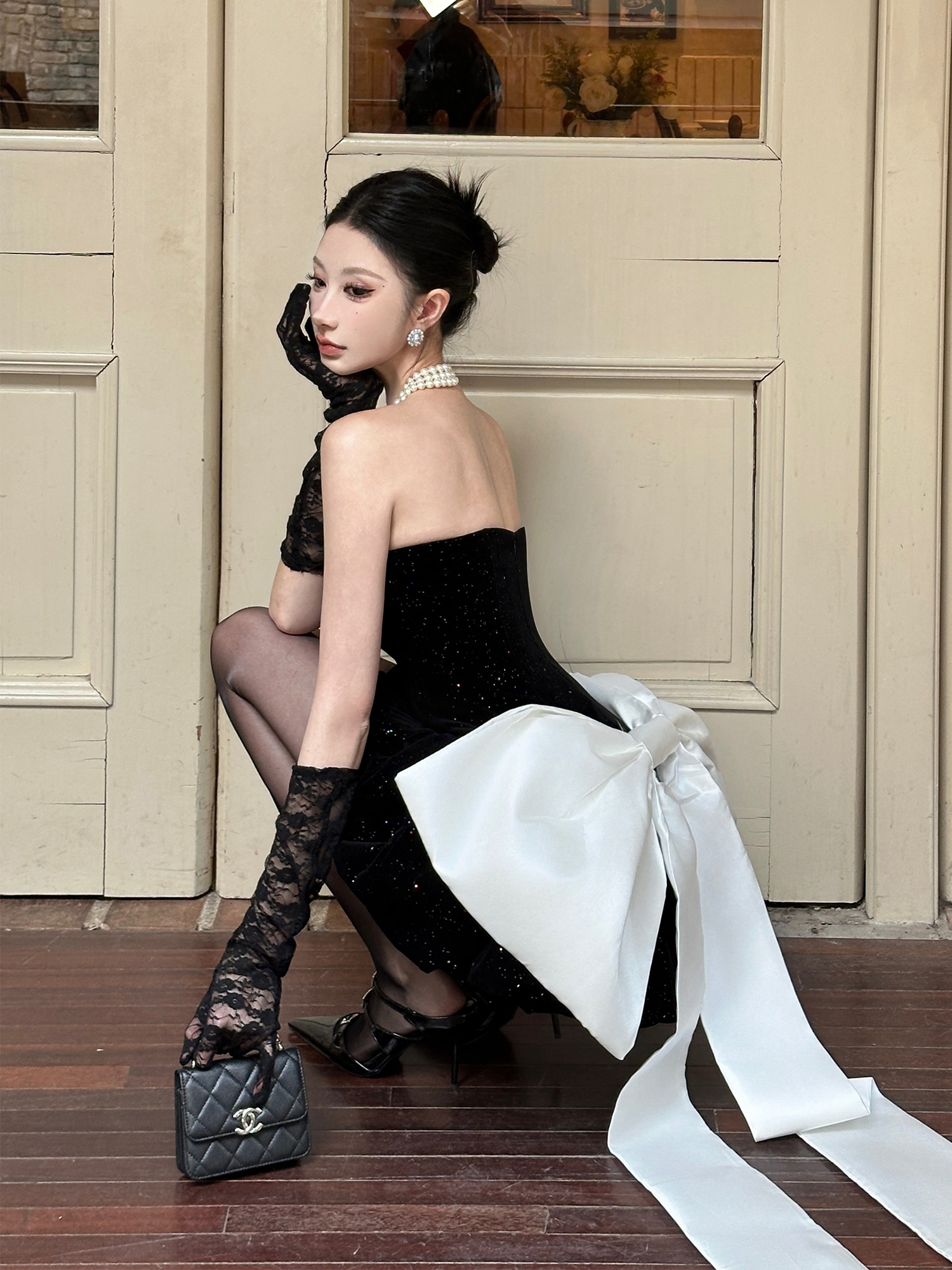 Disney Princess Big Bow Rhinestone Strapless Dress - 2024 Spring/Summer Collection, Y2K Inspired, Perfect for Special Occasions Disney Princess Big Bow Rhinestone Strapless Dress - 2024 Spring/Summer Collection, Y2K Inspired, Perfect for Special Occasions