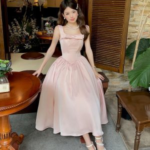 Disney Princess Umbrella Skirt Dress for Girls - Light Evening Birthday Dress with Fishbone Design - Perfect for Magical Parties