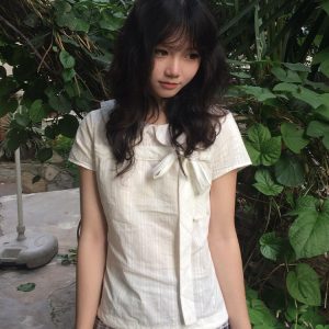 Doll Collar Short-Sleeve Shirt for Women, Miu-Style Bow Tie Waist-Cinching Slim-Fit Top, Summer Fashion Essential