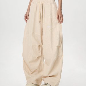 Dopamine Blue Wide-Leg Casual Pants for Women - Summer Loose Fit Dance & Jazz Style