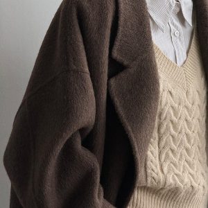 Double-Sided Cashmere Wool Coat for Women - 2024 Autumn Winter High-End Korean Style Petite Mid-Length Outerwear