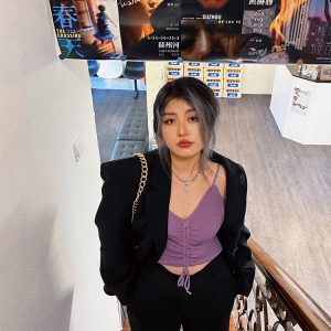 Drawstring Short Inner V-Neck Knitted Top - Pleated Sleeveless Slim-Fit Camisole for Women - Versatile Y2K Style