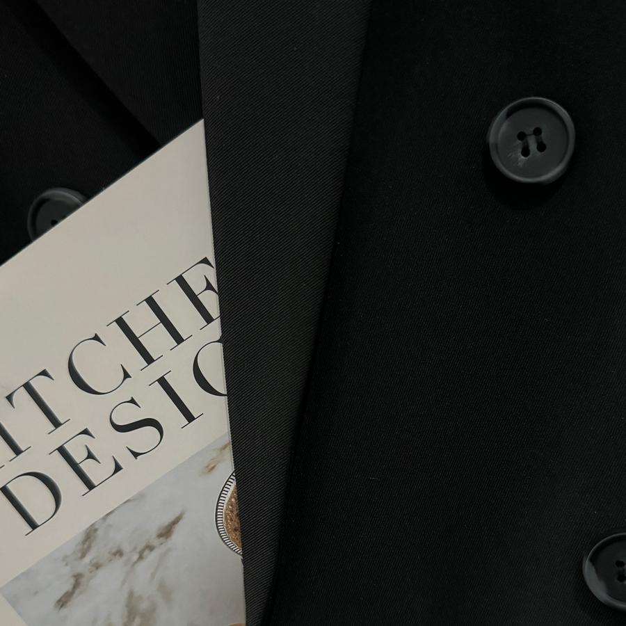 Elegant Black Suit Jacket for Women - Slim-Fit, Versatile Design for Autumn 2025, Perfect for Petite Sizes Elegant Black Suit Jacket for Women - Slim-Fit, Versatile Design for Autumn 2025, Perfect for Petite Sizes