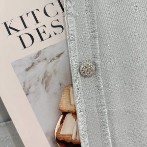 Elegant Blue Cool-Toned Women's Jacket - Small Fragrance Style Short Commuter Top for Spring and Autumn 2025 Fashion