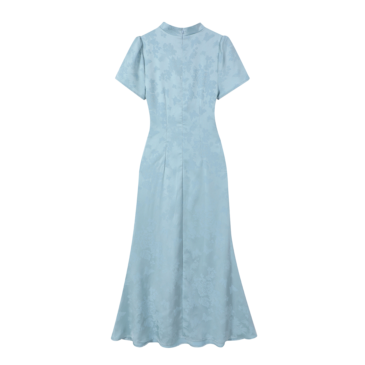 Elegant Blue Qipao Dress for Women - Chinese Style National Wind 2025 Summer Long Dress - Cool & Stylish Temperament Fashion