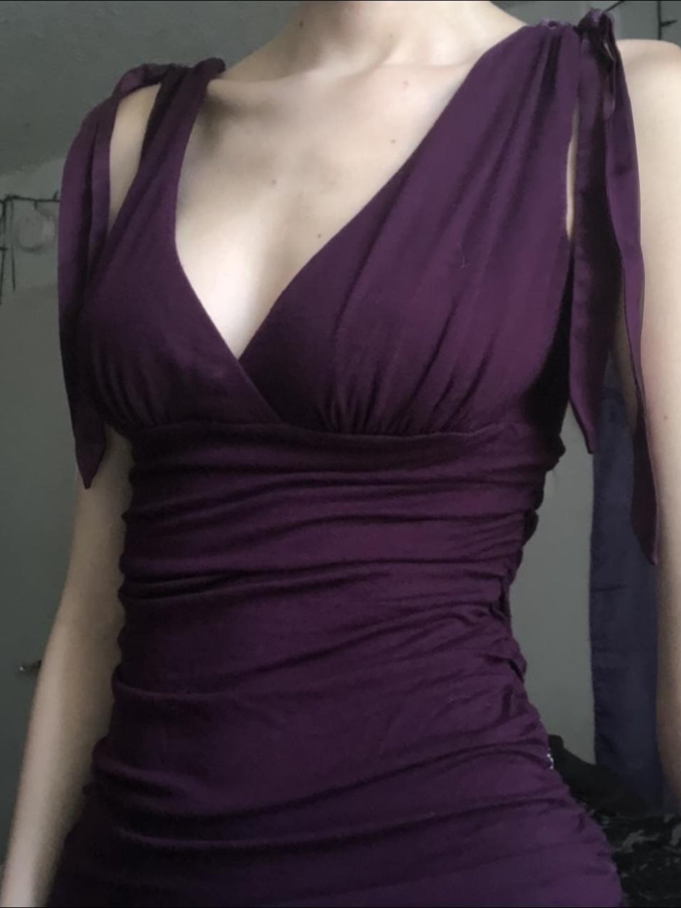 Elegant Charm Purple Low-Cut Pleated Vest for Women - Retro Waist-Defining Bust Tie French Style Top Elegant Charm Purple Low-Cut Pleated Vest for Women - Retro Waist-Defining Bust Tie French Style Top