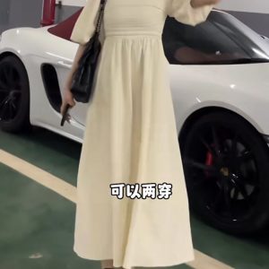 Elegant French-Style One-Shoulder Plus Size Dress for Summer - Flattering for Curvy Figures, Hides Belly, Cinches Waist