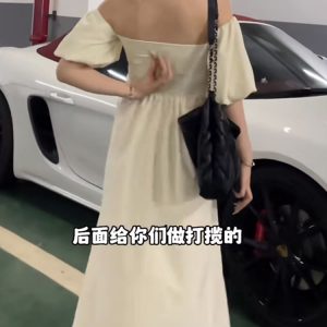 Elegant French-Style One-Shoulder Plus Size Dress for Summer - Flattering for Curvy Figures, Hides Belly, Cinches Waist