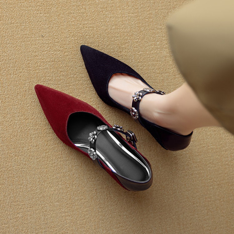 Elegant French Style Thin-Heeled High Heels Women's Mary Jane Shoes - Chic Italian Design for Fashionable Looks