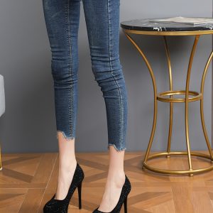 Elegant Rhinestone Wedding Shoes for Women, Pointed Toe High Heels, Thin Heels, Platform Flats, Chic Evening Style