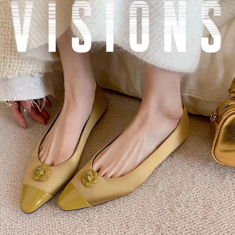 Elegant Satin Pointed Flat Shoes for Women - Fashionable Small Fragrant Camellia Design, Perfect for 90s and Y2K Styles