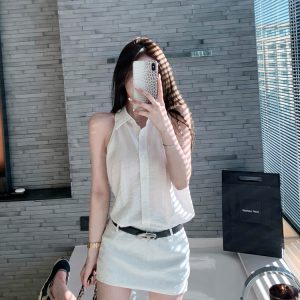 Elegant White Sleeveless Bodycon Dress in Cotton and Linen - Summer Prologue Style, Chic and Versatile for 90s and Y2K Fashion