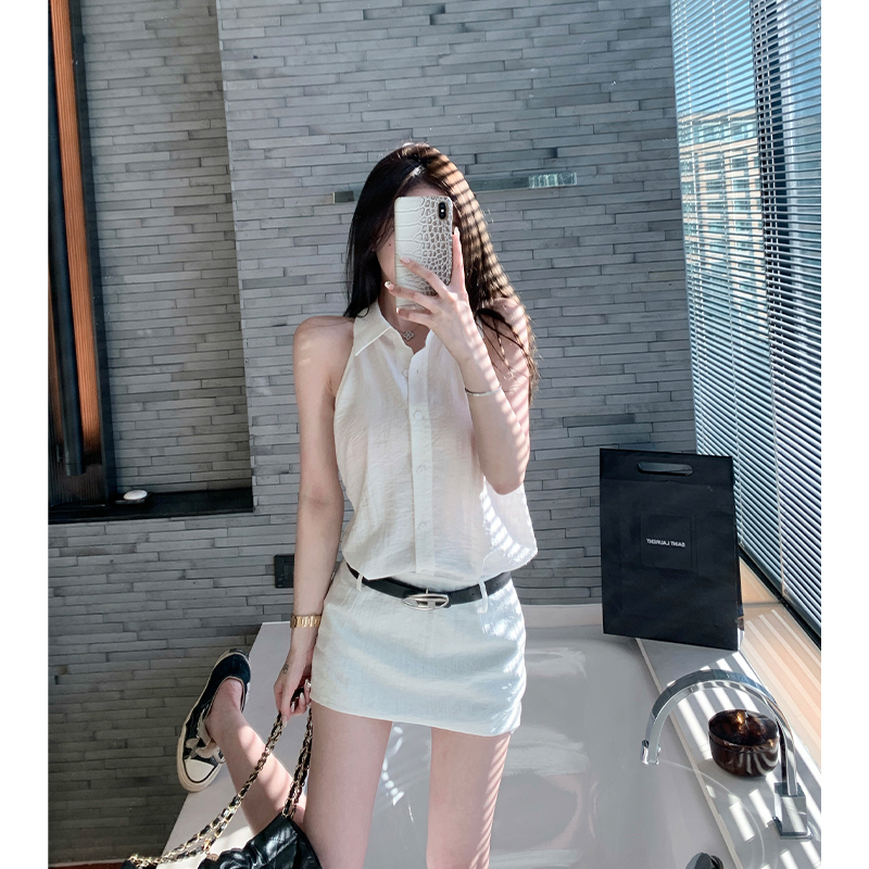 Elegant White Sleeveless Bodycon Dress in Cotton and Linen - Summer Prologue Style, Chic and Versatile for 90s and Y2K Fashion