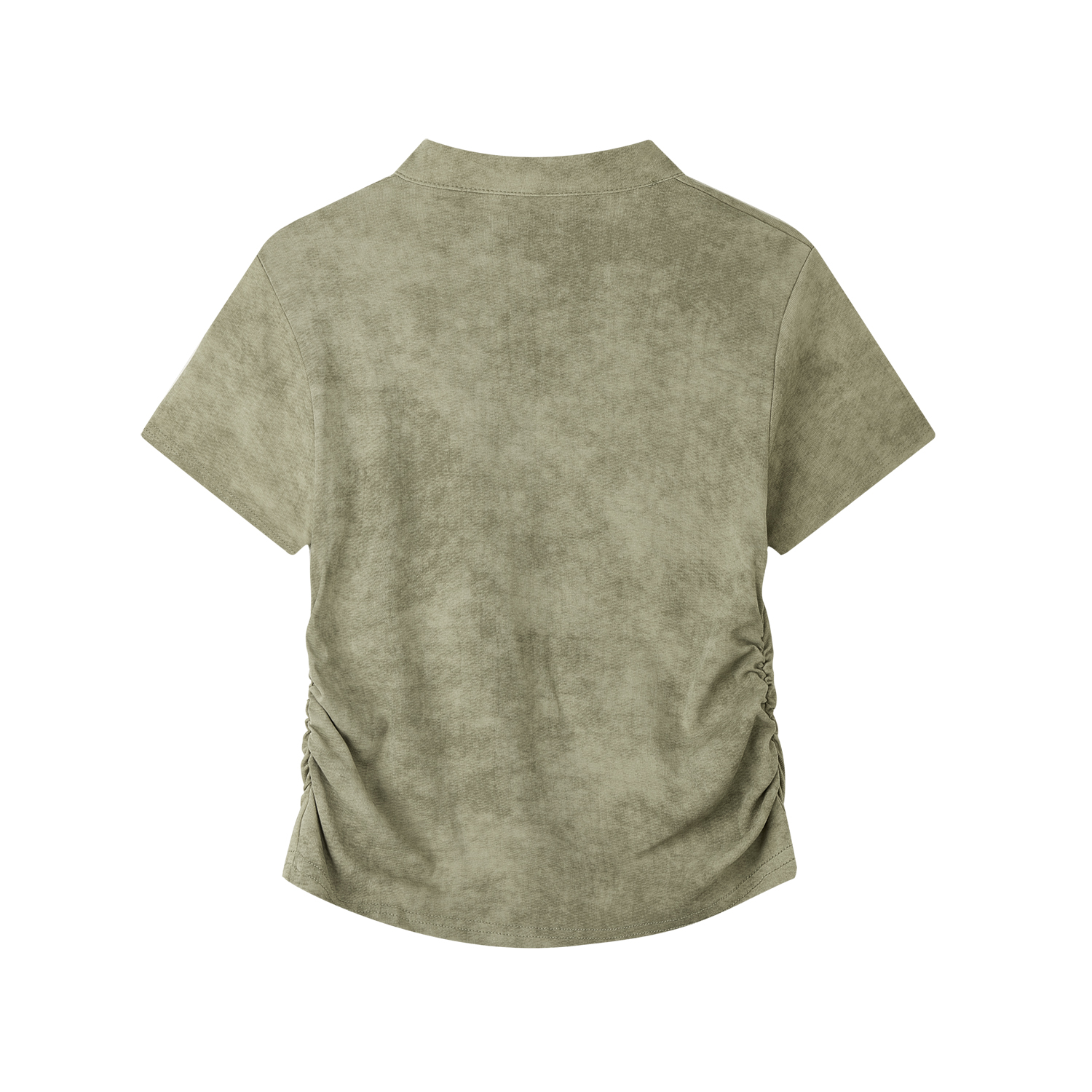 Elegant Women's Fitted Tie-Dye Embroidered Short-Sleeve T-Shirt - Pure Cotton Chinese Style Top for a Chic Look