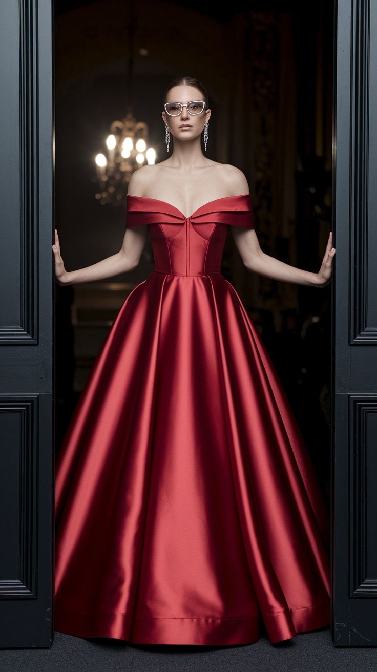 Elegant Red Dress Glamour: Stand Out at Any Event outfit idea