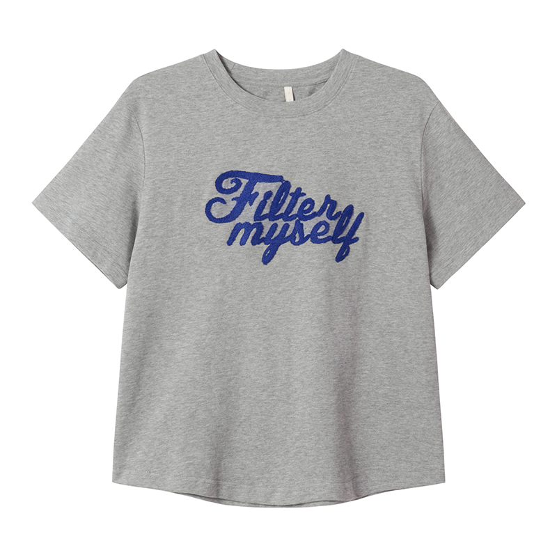 Embroidered Letter Short Sleeve T-Shirt for Women - Loose Slim Fit Spring Summer 2025 - Trendy Casual Style