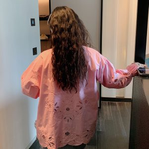 Embroidered Pocket Shirt Jacket for Women - Unique Spring Summer 2025 Fashion Top, Age-Reducing Style