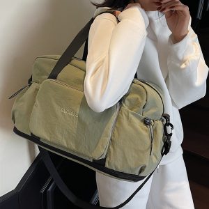 Fashionable Foldable Short Trip Bag for Women - Large Capacity Business Tote with Dry Wet Separation for Travel and Fitness