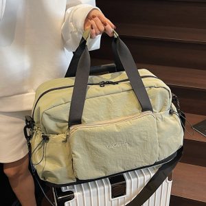 Fashionable Foldable Short Trip Bag for Women - Large Capacity Business Tote with Dry Wet Separation for Travel and Fitness