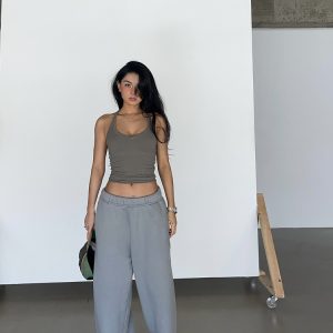 Faux Bare Face Athletic V-Neck T-Back High Elasticity Tank Top - Hot Girl Essentials for Y2K and 90s Style Fashion