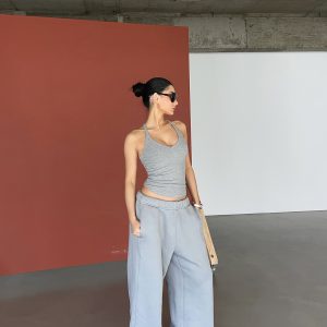 Faux Bare Face Athletic V-Neck T-Back High Elasticity Tank Top - Hot Girl Essentials for Y2K and 90s Style Fashion