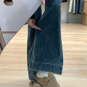 Flared Bell-Bottom Jeans for Petite Pear-Shaped Figures - Loose-Fitting Non-Sticking Pants for Thick Thighs and Wide Hips