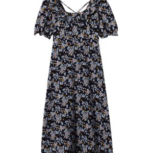 Floral Backless Dress for Women, Plus Size, 2025 Spring Summer Collection, Niche Design, Elegant French Style