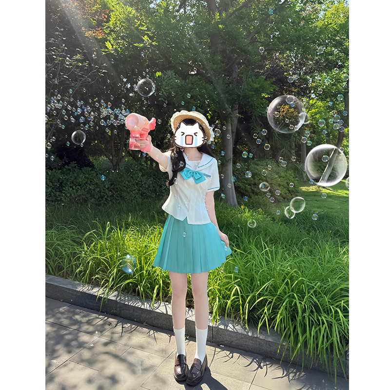 Floral Bow Tie for JK Uniform - Pudding Bear Inspired Pure Color Japanese Style Accessory