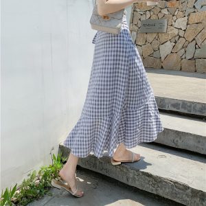 Floral Chiffon Fish Tail One-Piece Dress - Women’s Summer Bodycon Wrap Skirt with Irregular Ruffle for Beach Style