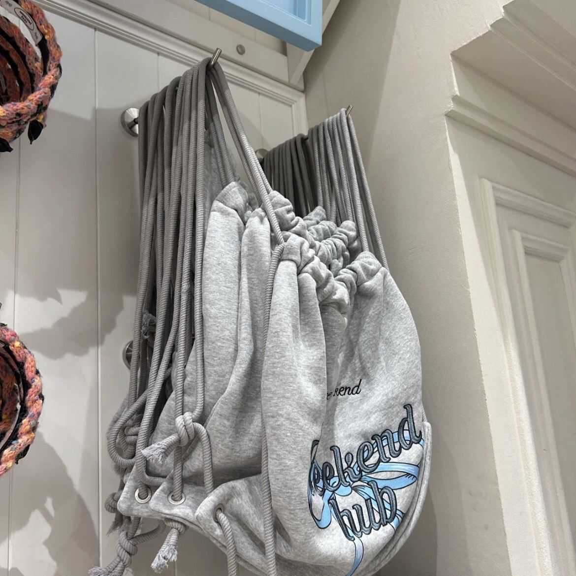 Floral Drawstring Small Backpack - Casual Canvas Tote Bag with Large Capacity for Commuting - Trendy Niche Design Floral Drawstring Small Backpack - Casual Canvas Tote Bag with Large Capacity for Commuting - Trendy Niche Design