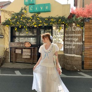 Floral Embroidery Linen Short Sleeve Shirt and Skirt Set for Women - Vintage Summer Outfit, Loose Fit, Boho Style