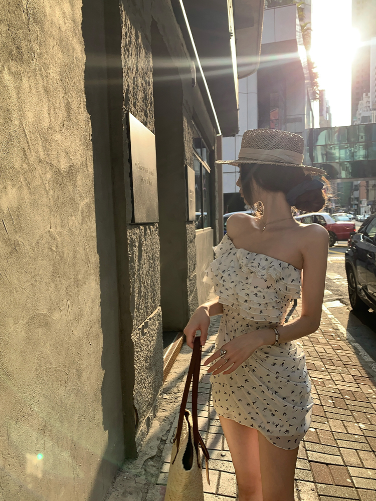 Floral Fairy Chiffon Dress for Women - Summer Asymmetrical Ruffle Bodycon Mini Skirt - Trendy Y2K Style Floral Fairy Chiffon Dress for Women - Summer Asymmetrical Ruffle Bodycon Mini Skirt - Trendy Y2K Style