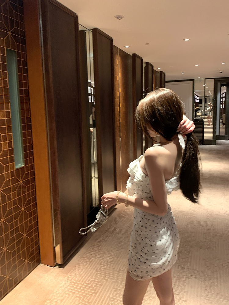 Floral Fairy Chiffon Dress for Women - Summer Asymmetrical Ruffle Bodycon Mini Skirt - Trendy Y2K Style Floral Fairy Chiffon Dress for Women - Summer Asymmetrical Ruffle Bodycon Mini Skirt - Trendy Y2K Style