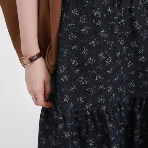 Floral Plus Size A-Line Long Skirt for Women, Summer 2025 Lightweight Style, Flattering Design to Hide Belly