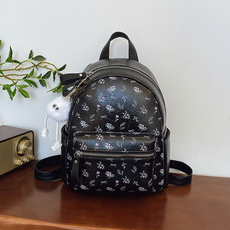 Floral Print Backpack for Women - 2025 High-End Travel & Hiking Bag, Niche Design, Fashionable Leisure Style