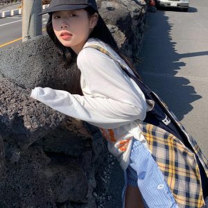 Floral Print Long Sleeve T-Shirt for Women - American Style Loose Round Neck Sun Protection Cover-Up - Summer Thin Top