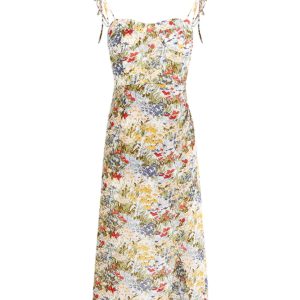 Floral Sleeveless Long Dress for Women - French Style 2025 Summer Slim Fit Vacation Trend