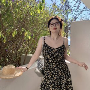 Floral Spaghetti Strap Dress with French V-Neck and Waist-Cinching Design - Midsummer Chic, Slimming Textured Skirt, Perfect for Daywear