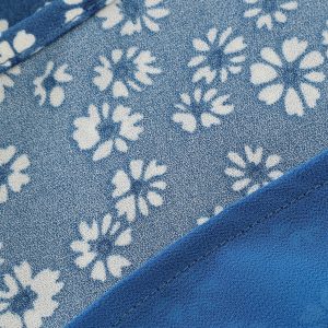 Floral Spaghetti Strap Vacation Mini Dress for Women - Petite Blue 2025 Summer French Style