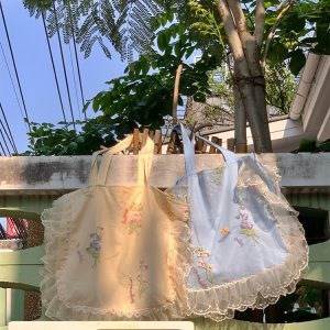 Flower Butterfly Lace Pearl Shimmering Crossbody Bag - Women's Vintage Summer Large Capacity Shoulder Bag