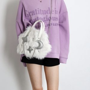 Fluffy Cloud Bag for Women - Niche High-End Long-Haired Handbag & Crossbody Bag for Autumn/Winter 2023, Cute and Stylish