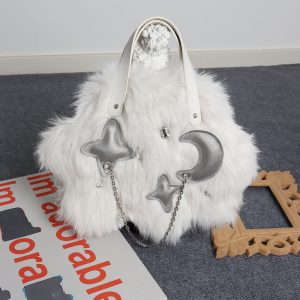 Fluffy Cloud Bag for Women - Niche High-End Long-Haired Handbag & Crossbody Bag for Autumn/Winter 2023, Cute and Stylish
