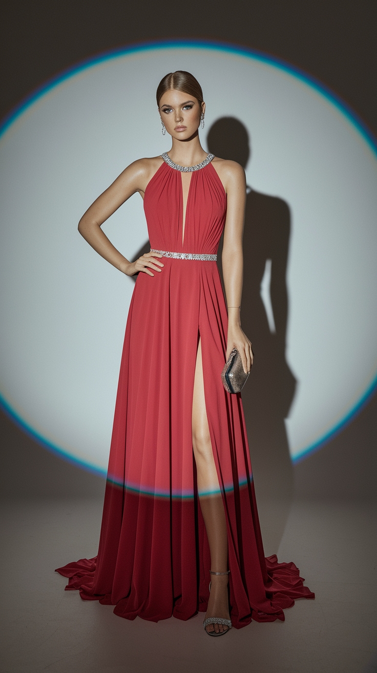 Creating a Formal Red Dress Outfit for Events outfit idea