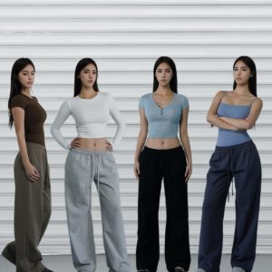 Four-Color Basic Low-Waist Straight-Leg Sweatpants - Versatile Casual Sports Pants for a Slimming Y2K Look