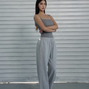 Four-Color Basic Low-Waist Straight-Leg Sweatpants - Versatile Casual Sports Pants for a Slimming Y2K Look