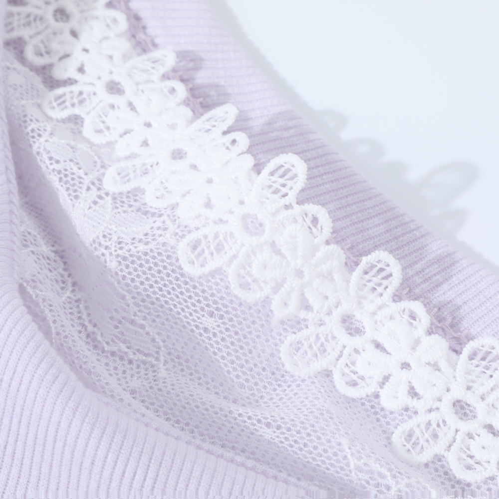 Fragrant Taro Purple Women's Summer Short Sleeve Top with Lace Trim - Irregular Waist Faux Two-Piece T-Shirt, Y2K Style Fragrant Taro Purple Women's Summer Short Sleeve Top with Lace Trim - Irregular Waist Faux Two-Piece T-Shirt, Y2K Style