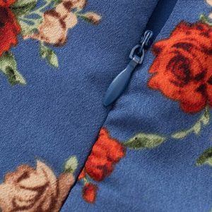 French Blue Floral V-Neck Long Dress for Women - Summer 2025 Vacation Style, Elegant and Chic Fashion for Every Occasion