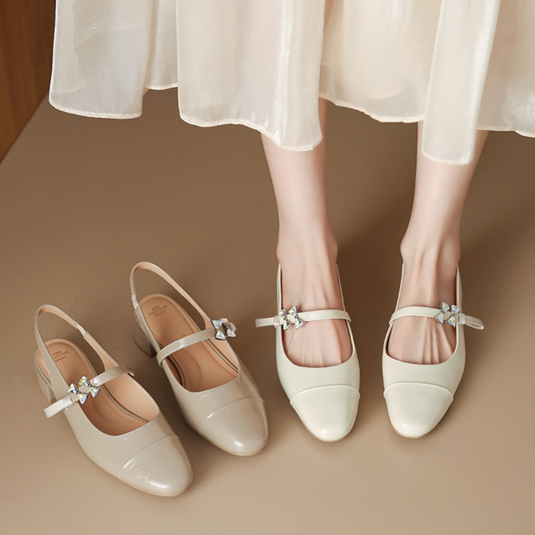 French Fairy Style Chunky Heel Backless Open-Toe Sandals for Women - Elegant Spliced Design, Perfect for Y2K and Summer Fashion French Fairy Style Chunky Heel Backless Open-Toe Sandals for Women - Elegant Spliced Design, Perfect for Y2K and Summer Fashion